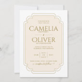 Finest Beige Cream Gold MONOCHROME Weddenschap Kaart (Voorkant)