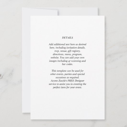 Finest Classic Black White MONOCHROME Weddenschap Kaart (Achterkant)