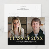 Finest Year Dubbele Afstuderen kondiging Postcar Briefkaart (Voorkant / Achterkant)