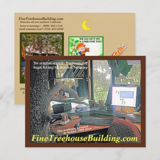 FineTreehouseBuilding Regal Road desk - Briefkaart (Voorkant / Achterkant)
