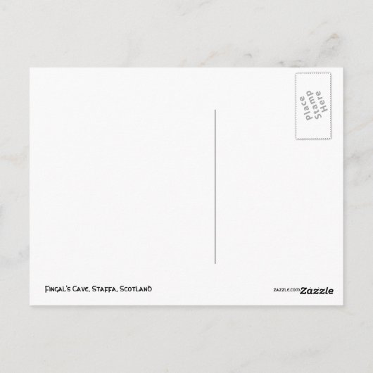 Fingal's Cave Briefkaart (Achterkant)