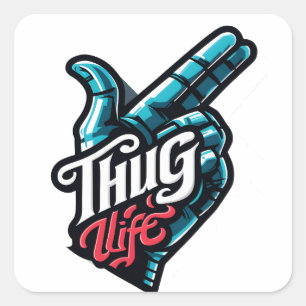 Finger Flex: Het leven van de misdadigers Vierkante Sticker