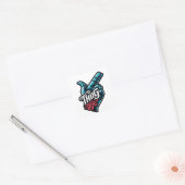 Finger Flex: Het leven van de misdadigers Vierkante Sticker (Envelop)