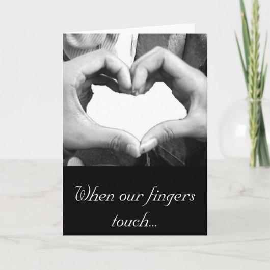 Finger Heart Feestdagen Kaart (Voorkant)