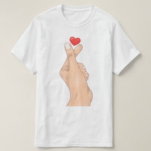 Finger Heart Hand T-shirt (Design voorkant)