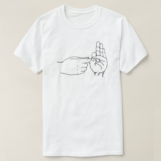 Finger Hole Gesture Naughty Sign Language T-shirt (Design voorkant)