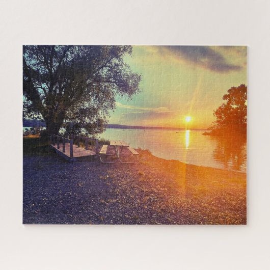 FINGER LAKES CAYUGA LAKE JIGSAW PUZZLE LEGPUZZEL (Horizontaal)