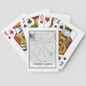 Finger Lakes Map Pokerkaarten (Achterkant)