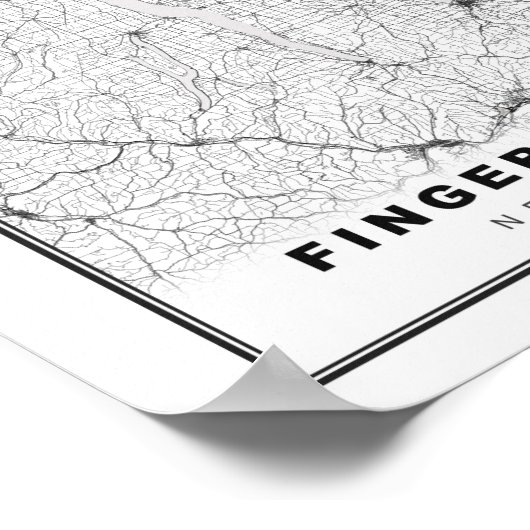 Finger Lakes Map Poster (Hoek)