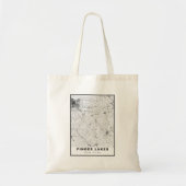 Finger Lakes Map Tote Bag (Voorkant)