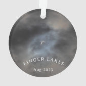 Finger Lakes Naam Jaar Acryl Cirkel Ornament (achterkant)