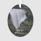 Finger Lakes Naam Jaar Acryl Cirkel Ornament (voorkant)