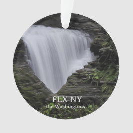 Finger Lakes Name Year Acrylic Circle Ornament