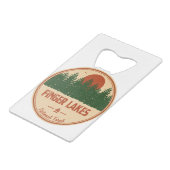Finger Lakes National Forest Creditkaart Flessenopener (Achterkant Gekanteld)