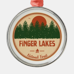 Finger Lakes National Forest Metalen Ornament