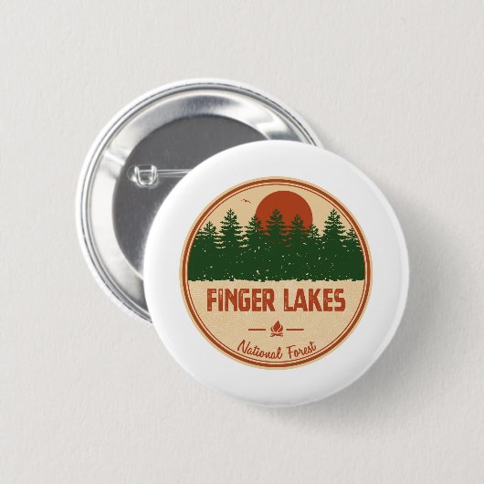 Finger Lakes National Forest Ronde Button 5,7 Cm (Voorkant /achterkant)