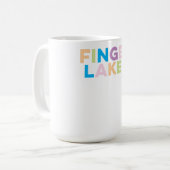 Finger Lakes New York Colorful Vacation giften Koffiemok (Voorkant links)
