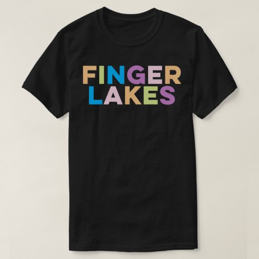 Finger Lakes New York Kleurrijke Vakantie T-shirt (Design voorkant)
