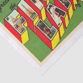 Finger Lakes New York NY Large Letter Briefkaart Tissuepapier (Detail)