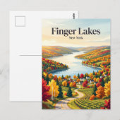 Finger Lakes USA Briefkaart (Voorkant / Achterkant)