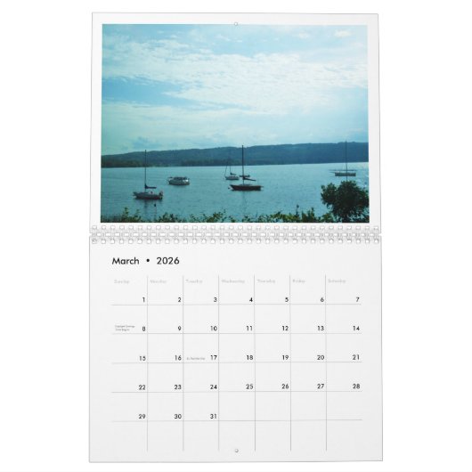 FINGER LAKT CAYUGA LAKE ITHACA-kalender Kalender (Mar 2026)