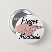 Finger Mustache Button (Voorkant /achterkant)