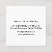 Finger Print Investigator Security Detective Vierkante Visitekaartje (Achterkant)