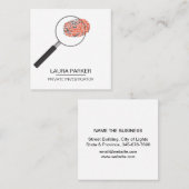 Finger Print Investigator Security Detective Vierkante Visitekaartje (Voorkant / Achterkant)