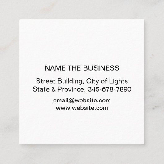 Finger Print Investigator Security Detective Vierkante Visitekaartje (Achterkant)