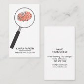 Finger Print Investigator Security Detective Visitekaartje (Voorkant / Achterkant)