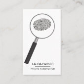 Finger Print Private Investigator Rechercheur Visitekaartje (Voorkant)