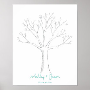 Finger print tree bruiloft, alternatief
