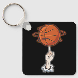 Finger Spin Basketbal Speler Opleiding Tricks Ball Sleutelhanger