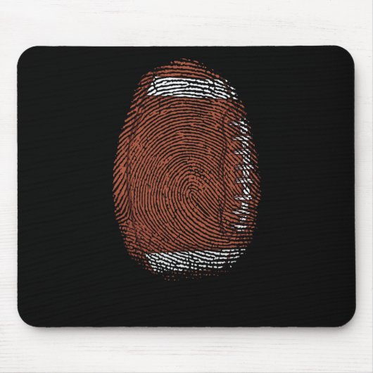 Fingerabdruck als Football USA Sport Muismat (Voorkant)