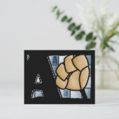 Fingeralphabet A Briefkaart (Staand voorkant)