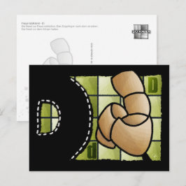 Fingeralphabet D Briefkaart