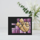 Fingeralphabet F Briefkaart (Staand voorkant)