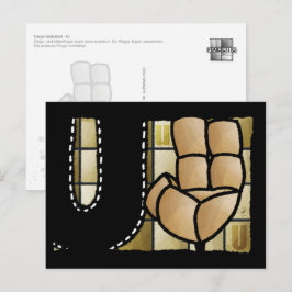 Fingeralphabet U Briefkaart