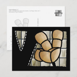 Fingeralphabet V Briefkaart