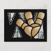 Fingeralphabet W Briefkaart (Voorkant)