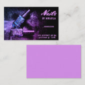 Fingernail Polish en Glitter Nail Artist Manicure Visitekaartje (Voorkant / Achterkant)