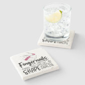 Fingernails Quote Nail Technician Nail A Stenen Onderzetter (Zijkant)