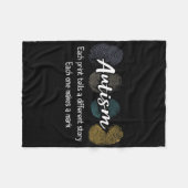 Fingerprint Autism4  Fleece Deken (Voorkant (Horizontaal))