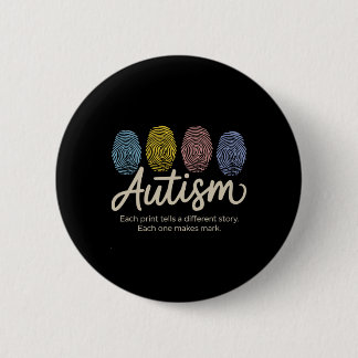 Fingerprint Autism5  Ronde Button 5,7 Cm