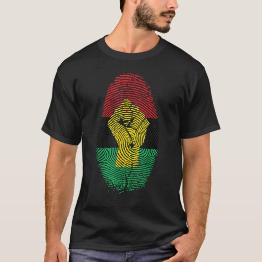Fingerprint Black History Month Afro African Pride T-shirt (Voorkant)