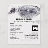 Fingerprint Design, privé rechercheur Flyer (Voorkant)