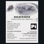 Fingerprint Design, privé rechercheur Flyer<br><div class="desc">Fingerprint Design,  privédetective Investigator Flyer bij de Visitekaartje winkel.</div>