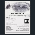 Fingerprint Design, privé rechercheur Flyer<br><div class="desc">Fingerprint Design,  privédetective Investigator Flyer bij de Visitekaartje winkel.</div>