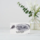 Fingerprint Design, privé rechercheur Visitekaartje (Staand voorkant)