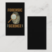 Fingerprint Detectiv Forensic Science Investigator Visitekaartje (Voorkant / Achterkant)